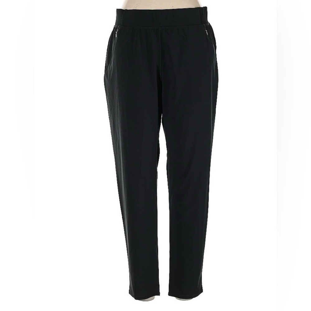 Lilly Pulitzer Luxletic Run Around Pants Large Black UPF 50+ Protection Stretch
